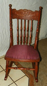 Small Cherry Carved Sewing Rocker Rocking Chair Child S Rocker R167 