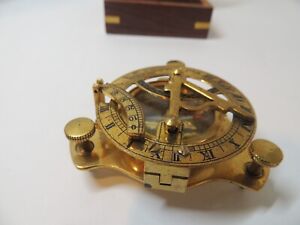 Sun Dial Compass With Display Box