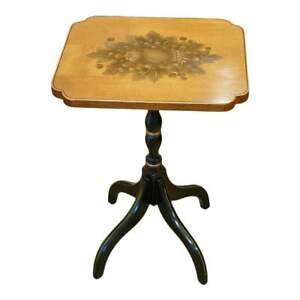 Vintage Hitchcock Stenciled Candlestick Side Table Stand