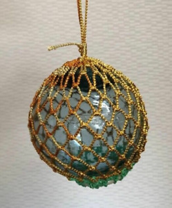 Japanese Glass Balls Fishing Float Buoy Ball Roped Net Diameter 3 1inch 3 2