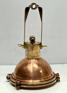 Authentic Refurbish Maritime Copper Brass Ceiling Pendant Lamp Fixture Small