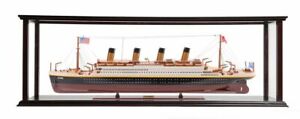 Titanic Ocean Liner Model 32 White Star Cruise Ship W Table Top Display Case
