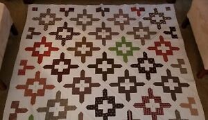 19th Century American Friendship Quilt 32 Signed Name Blocks 88 X 72 