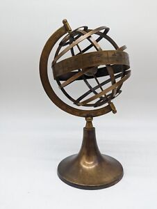 Armillary Sphere Globe Zodiac Solid Brass Mcm