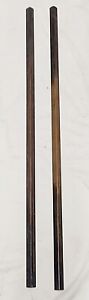 2 X Salvaged Antique Brass Stair Rods 76 Cm Long No Finials Or Brackets 