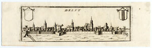 Rare Antique Print Delft Coronelli 1706