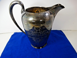 Wilcox Silverplate Co Trophy Cup 1919 First Prize Lbs Milk N Y S G B A 10 
