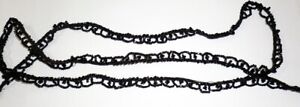 Black Mourning Funeral Vintage Antique Victorian Trim Edging Glass Beads