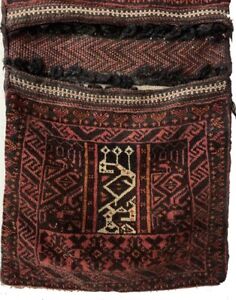 Old Turkoman Beshir Ikat Design Saddle Bugs Rug