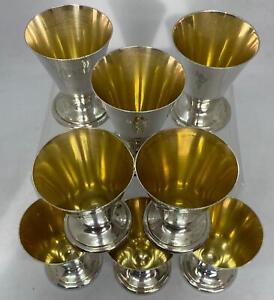 Reed Barton Sterling Silver Cordial 45 Shot Cups 1928 Set Of 8