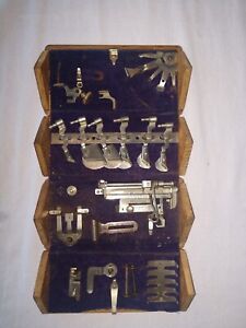 Antique Singer Sewing Puzzle Box W Attachments See Contents Circa 1900
