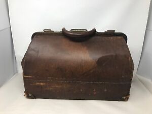 Antique Leather Doctors Bag Working Latches Used Condition Marked 309 18