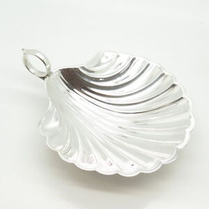 925 Sterling Silver Antique Art Deco Fisher Bon Bon Shell Handled Footed Bowl