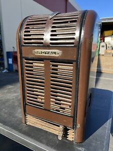 Vintage Royal Armstrong 915 Gas Room Heater Art Deco Brown Porcelain 19 X 12 