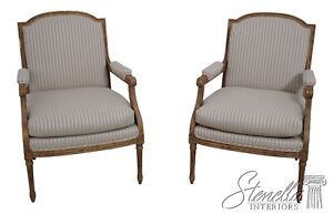 62565ec Pair William Switzer French Louis Xvi Upholstered Bergere Chairs
