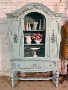 Painted Cottage Shabby Chic China Cabinet
