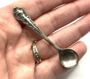 Easterling Vintage 925 Sterling Silver Salt Spoon Brooch Pin