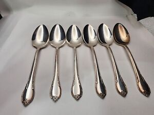 International Roger Remembrance Silverplate Soup Spoons Set Of 6