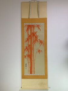 Hanging Scroll Japanese Art Painting Kakejiku Vintage Hand Paint Picture 886