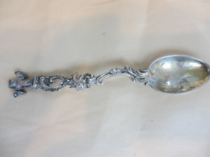 Rare Antique Figural 19th Century German 800 Silver Spoon By Richard Garten