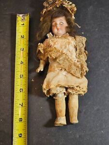 Bisque German Doll 8 As Found Good Shape Clothes Are Fragile Late 1800s