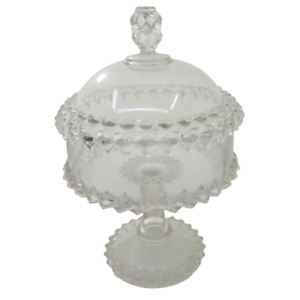 Antique Cut Glass Round Covered Compote Or Candy Dish Lid