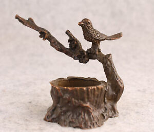 Lovely Bird Collection Art Chinese Bronze Handmade Incense Burner Table Decor