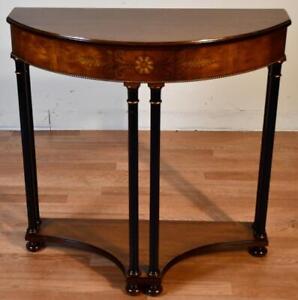 1920 Antique English Regency Satinwood Inlaid Console Table