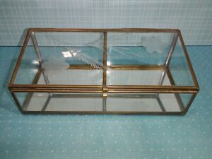 Vintage Brass And Glass Counter Display Case