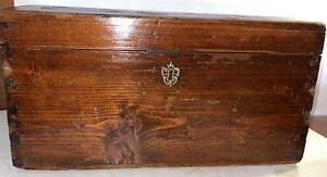 Antique Document Box Chest Box Old Dovetail Construction
