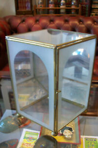 Vintage Brass And Glass Counter Table Top Display Case