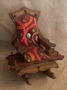 Vintage Rocking Chair Pin Cushion Sewing Thread Holders