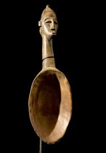 African Tribal Wooden Carved Statue Spoons In Traditional African Art Dan 6767