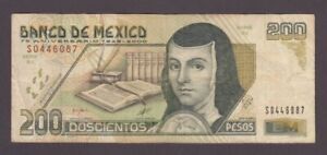 Mexico P 114 6087 200 Pesos 2000 Commemorative Serie Bj Vf 2404