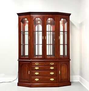Henkel Harris 2364 24 Solid Wild Black Cherry Traditional Canted China Cabinet