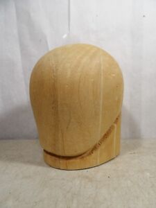 Vintage Antique Wooden Milliner Hat Head Form 23 Millinery Mold