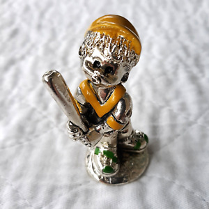 Silver Overlay Made In Italy Baseball Player Figurine 3 925 Sterling