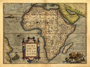 Africa 1570 Orbis Terrarum Historic Ortelius Map 24x32