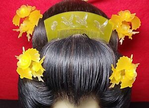 Vintage Japanese Bride Kushi Kanzashi Set Wedding Kimono Hair Ornament 1153 1