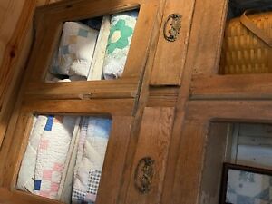Antique Oak Hutch Cabinet