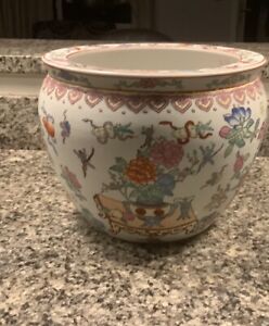 Antique Chinese Porcelain Fish Bowl 19th Century Beautiful