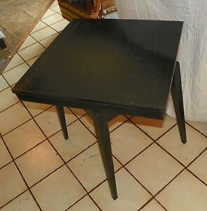 Oak Black Distressed Mid Century Swivel Tv Table End Table Et43 