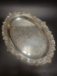 Lunt Silversmiths 17 Antique Silver Plate Tray Platter E71 Great Condition 