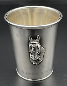 Sterling Silver Mint Julep Cup Working Hunter Figural Quarter Horse Trophy