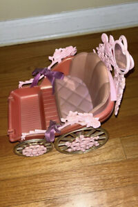 Barbie And Ken Doll Rapunzel Carriage Ride With Wheels 2002 