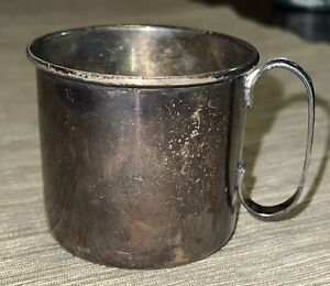 Antique Sterling Silver Baby Cup 82g 2 25 Unknown Hallmark Makers Mark Pharaoh
