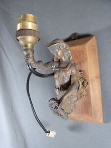 French Gilded Bronze Wall Sconce 1st Empire Style Woman Holding Laurel Wreath
