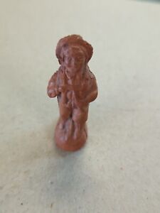 German Mini Redware Pottery Figural Whistle Very Rare Mis Made No Whistle Slit