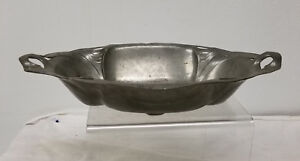 Antique Vintage Cast Pewter Art Nouveau Style Bowl Dish Kayserzinn Type