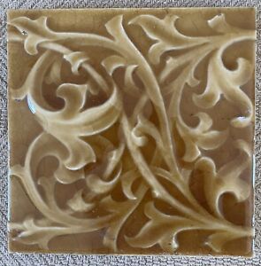 1 Antique American Encaustic Tile Fireplace Mantel Ceramic Ae Limited Art Rare